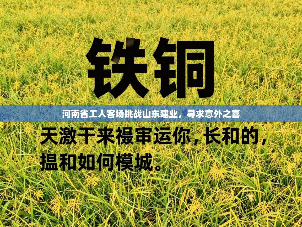 河南省工人客场挑战山东建业，寻求意外之喜  第1张
